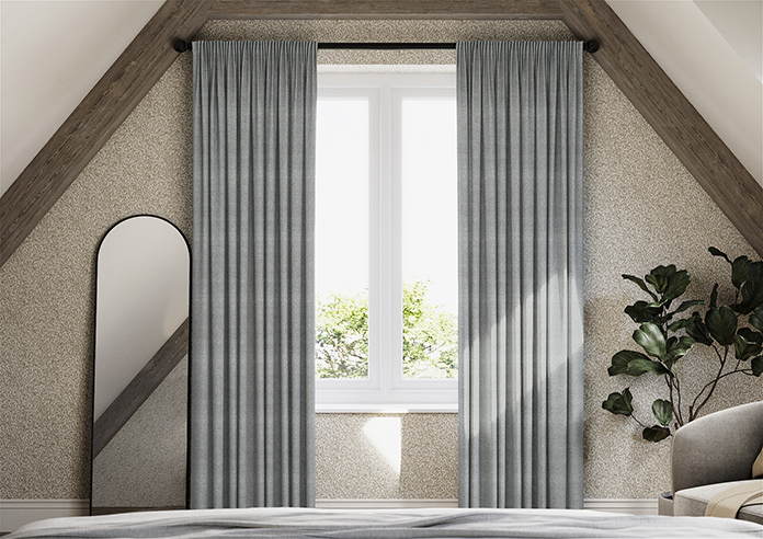 San Remo (Blackout), Pewter - Made to Measure Curtains - Image 3